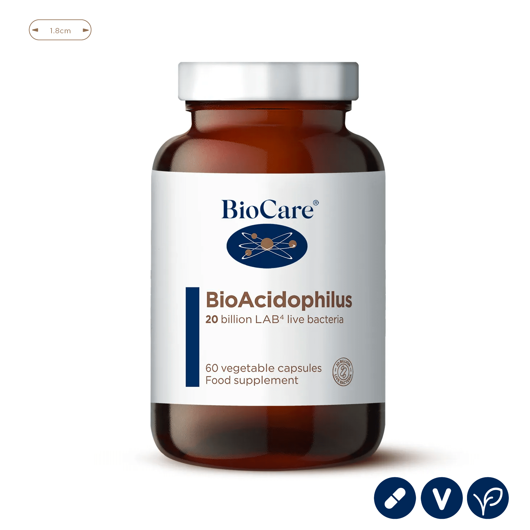 Probióticos - BioAcidophilus - 20 billones - 60 cápsulas