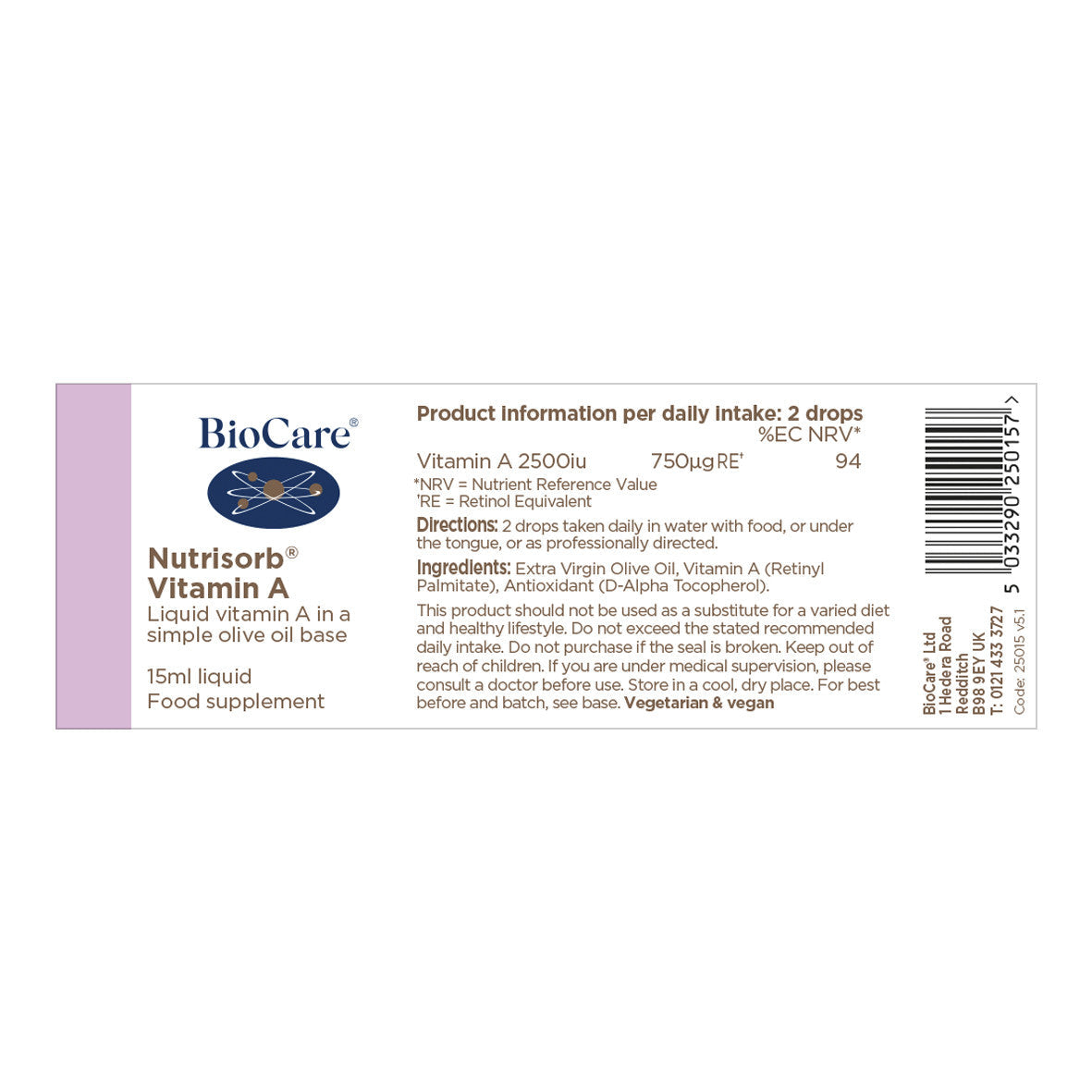 Vitamina - Nutrisorb Vitamina A Líquida 15ml